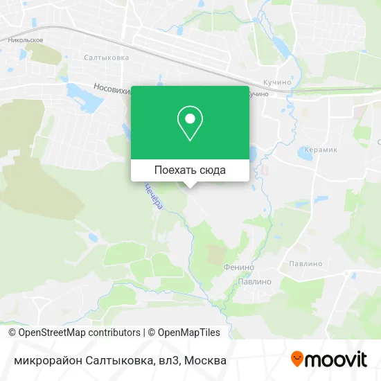 Карта микрорайон Салтыковка, вл3
