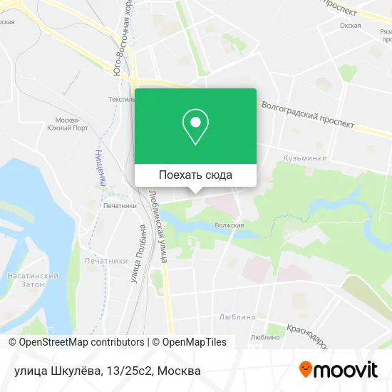 Карта улица Шкулёва, 13/25с2