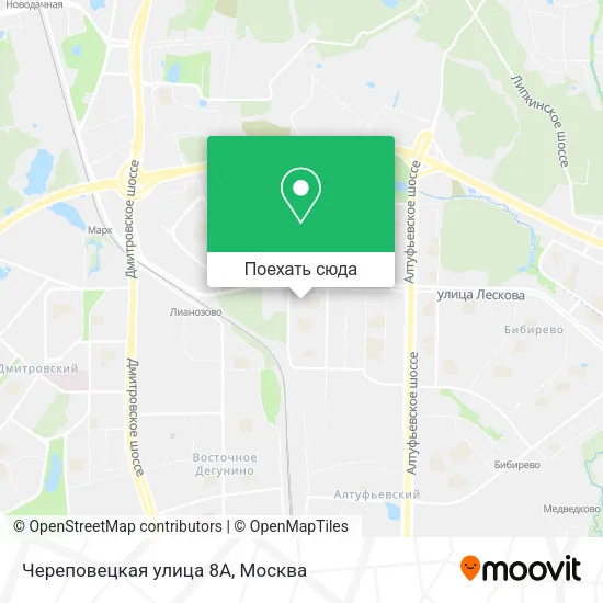 Карта Череповецкая улица 8А