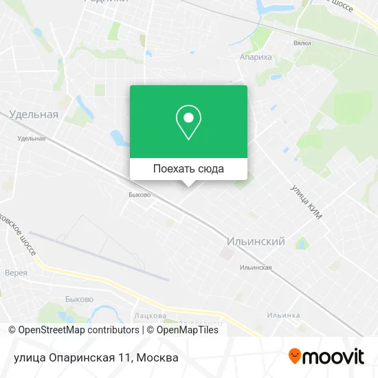 Карта улица Опаринская 11