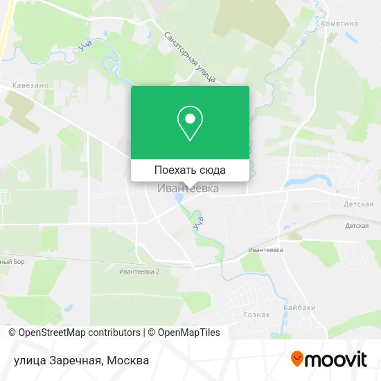 Карта улица Заречная
