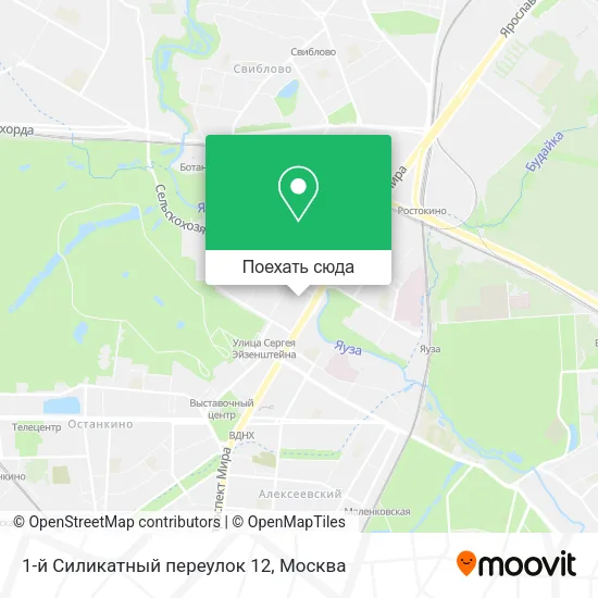 Карта 1-й Силикатный переулок 12