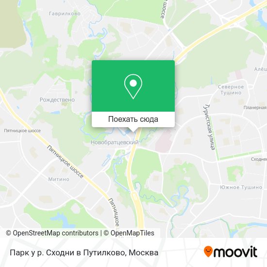 Карта Парк у р. Сходни в Путилково