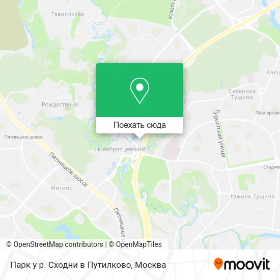 Карта Парк у р. Сходни в Путилково