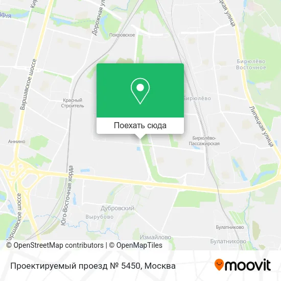 Карта Проектируемый проезд № 5450