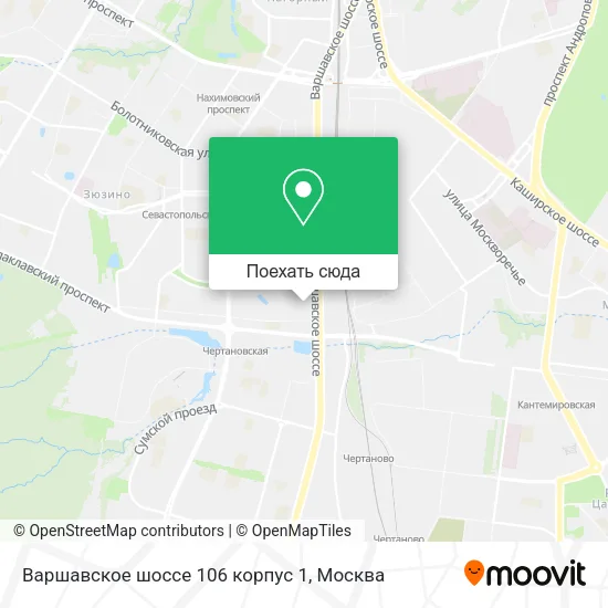 Карта Варшавское шоссе 106 корпус 1