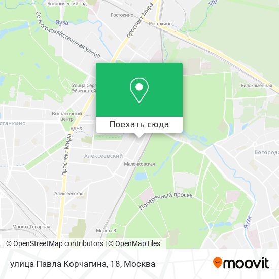 Карта улица Павла Корчагина, 18