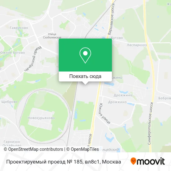 Карта Проектируемый проезд № 185, вл8с1