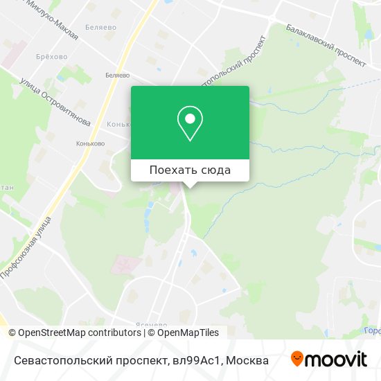 Карта Севастопольский проспект, вл99Ас1