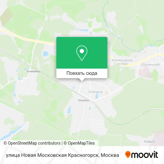 Карта улица Новая Московская Красногорск