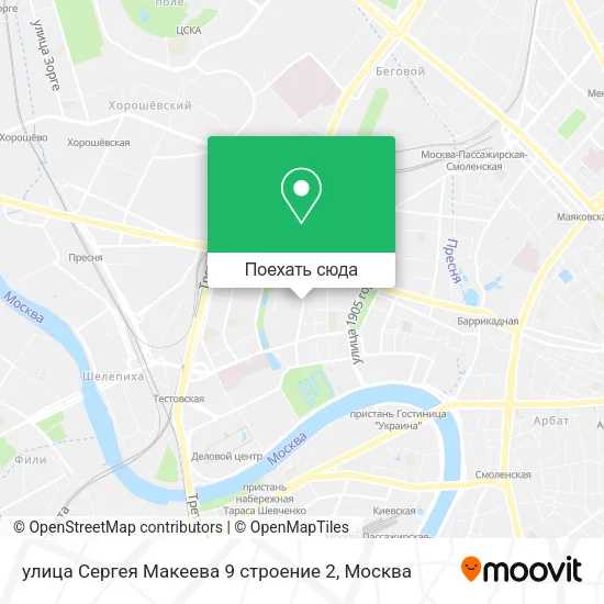 Карта улица Сергея Макеева 9 строение 2