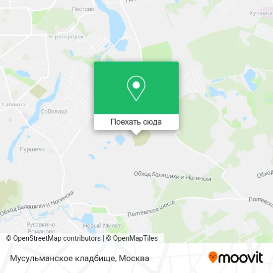 Карта Мусульманское кладбище