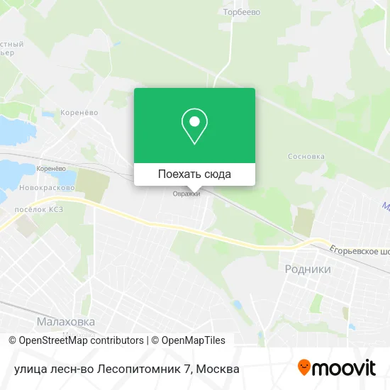 Карта улица лесн-во Лесопитомник 7