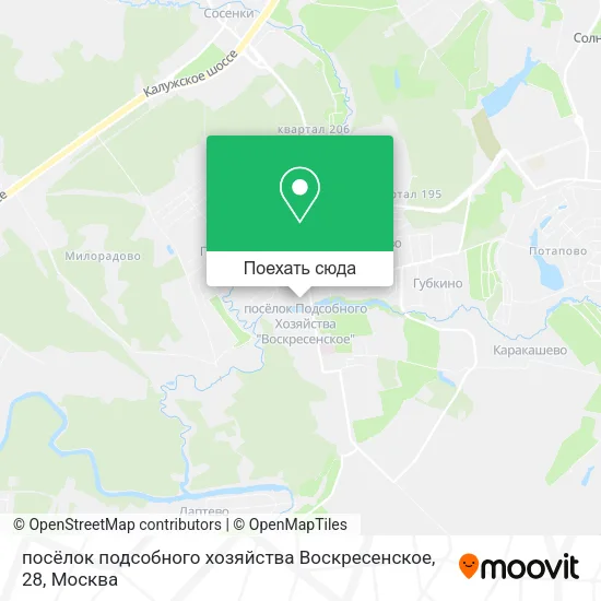 Карта посёлок подсобного хозяйства Воскресенское, 28