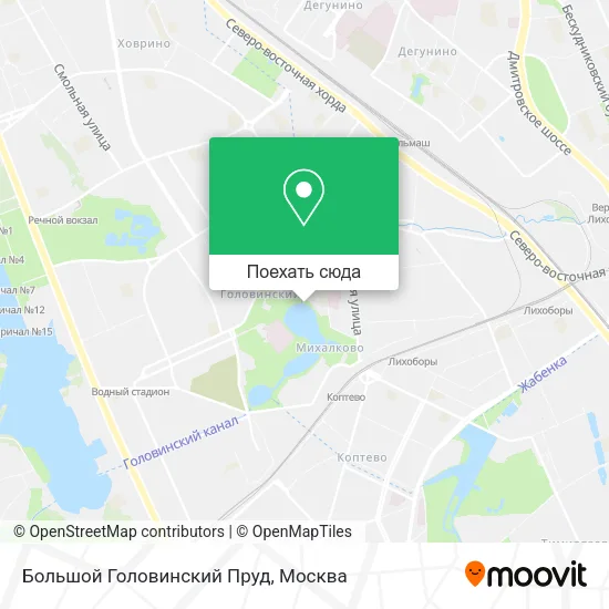 Карта Большой Головинский Пруд