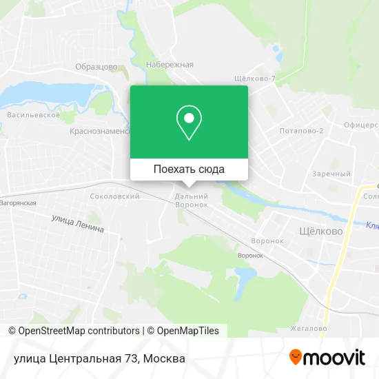 Карта улица Центральная 73