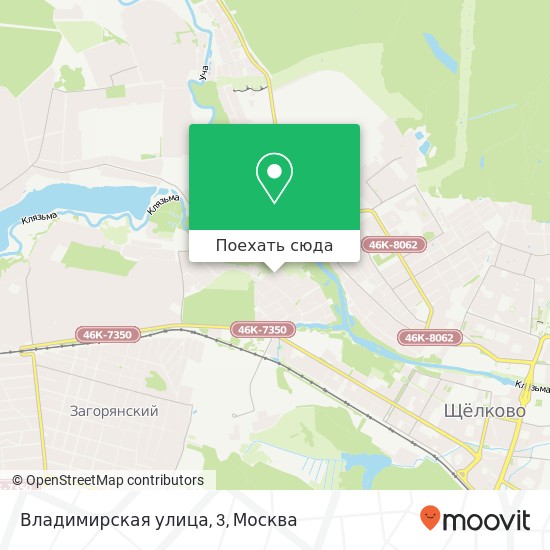 Карта Владимирская улица, 3