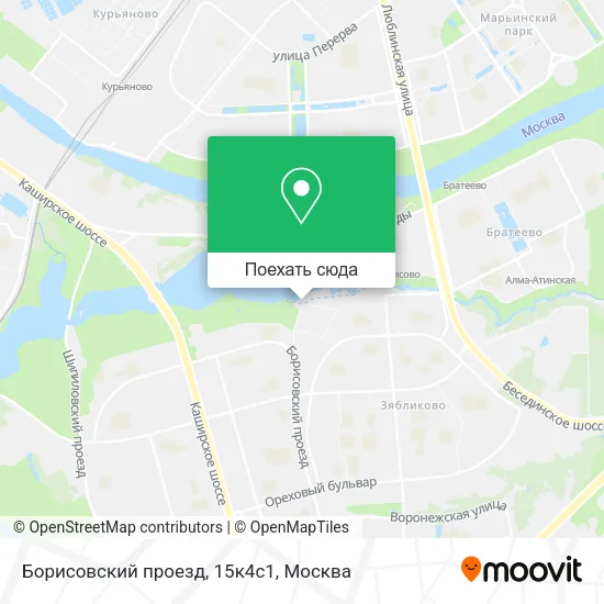 Карта Борисовский проезд, 15к4с1