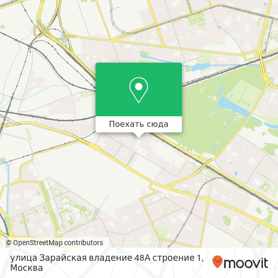 Карта улица Зарайская владение 48А строение 1