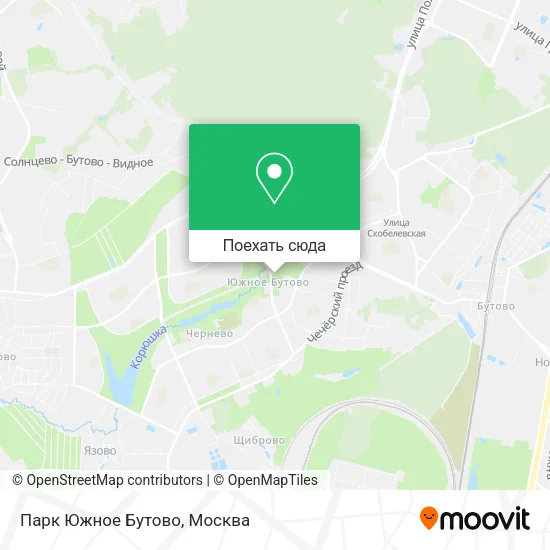 Карта Парк Южное Бутово
