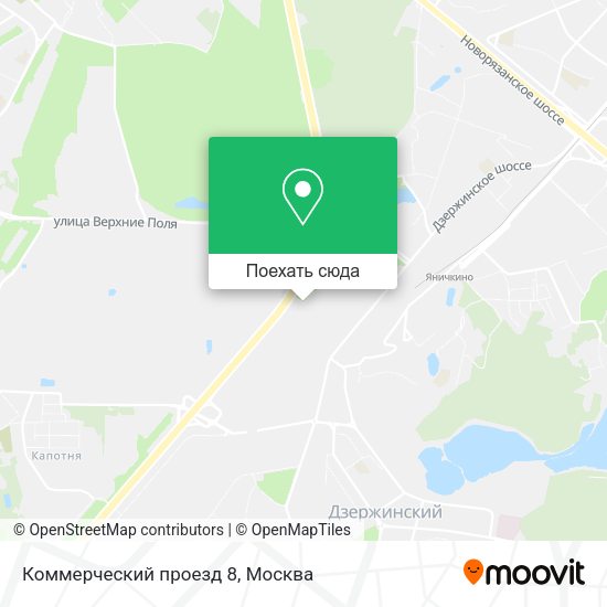 Карта Коммерческий проезд 8
