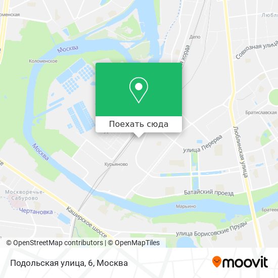 Карта Подольская улица, 6