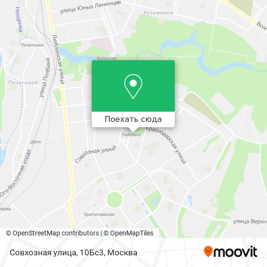 Карта Совхозная улица, 10Бс3