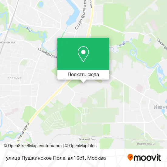 Карта улица Пушкинское Поле, вл10с1