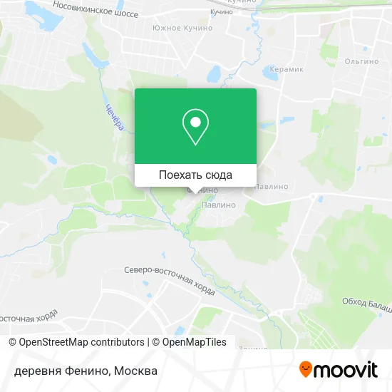 Карта деревня Фенино