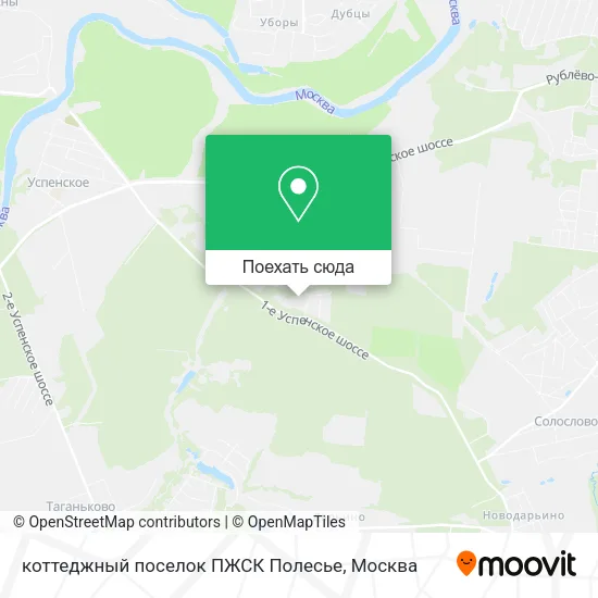 Карта коттеджный поселок ПЖСК Полесье