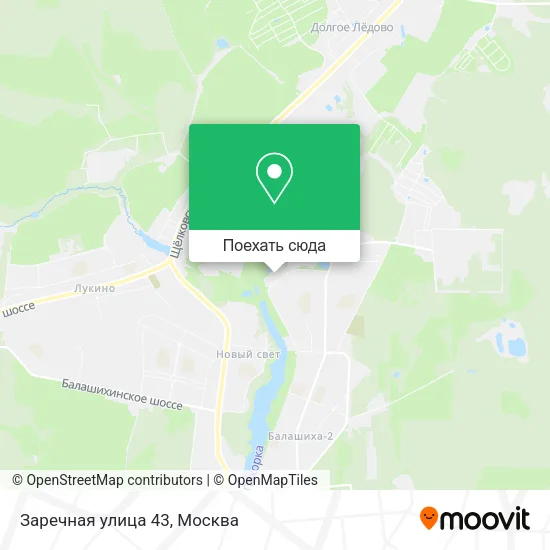 Карта Заречная улица 43