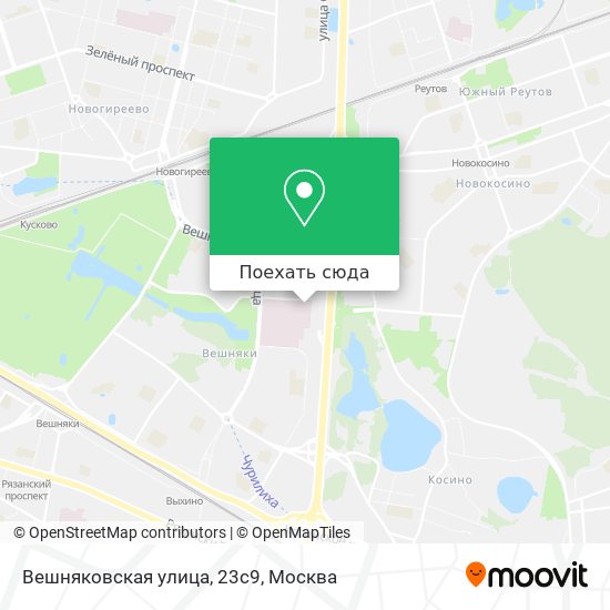 Карта Вешняковская улица, 23с9
