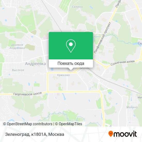 Карта Зеленоград, к1801А