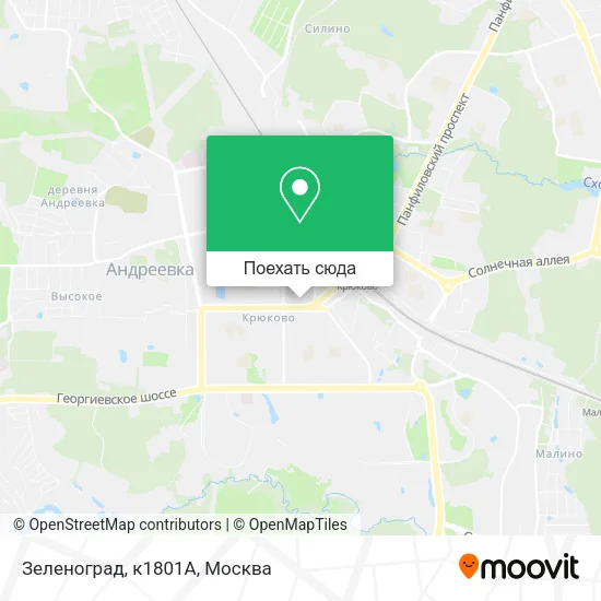 Карта Зеленоград, к1801А