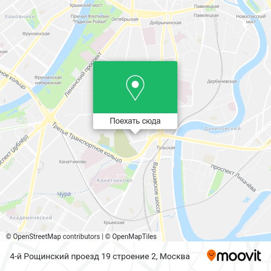 Карта 4-й Рощинский проезд 19 строение 2