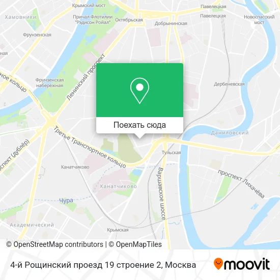 Карта 4-й Рощинский проезд 19 строение 2