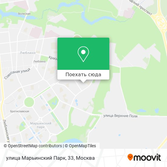Карта улица Марьинский Парк, 33