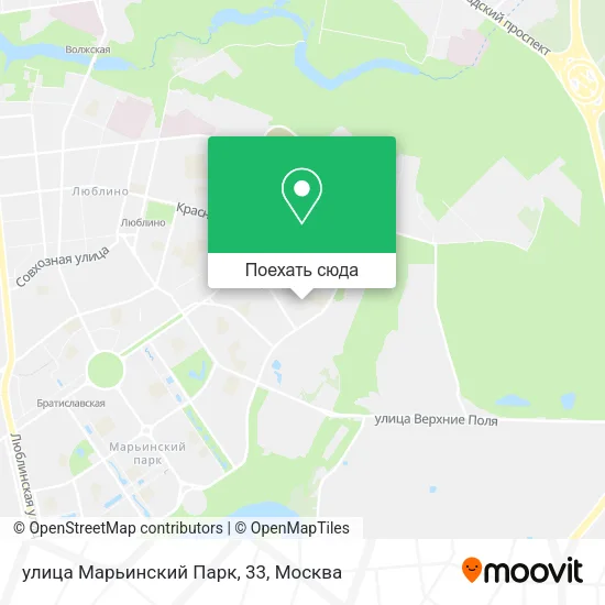 Карта улица Марьинский Парк, 33