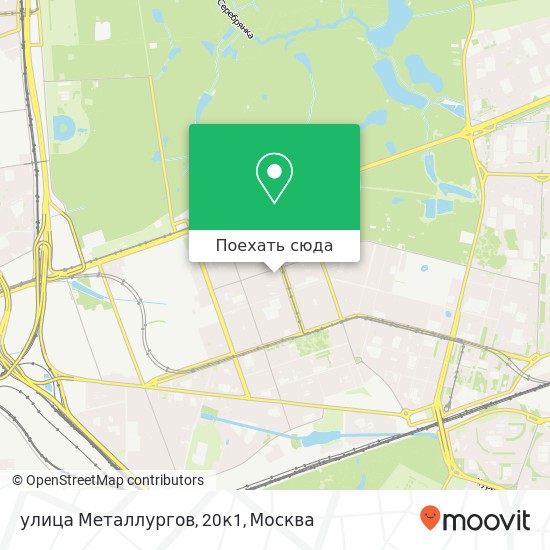 Карта улица Металлургов, 20к1