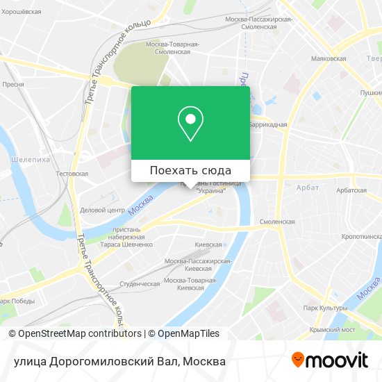 Карта улица Дорогомиловский Вал