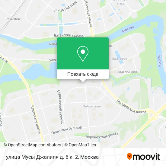 Карта улица Мусы Джалиля д. 6 к. 2