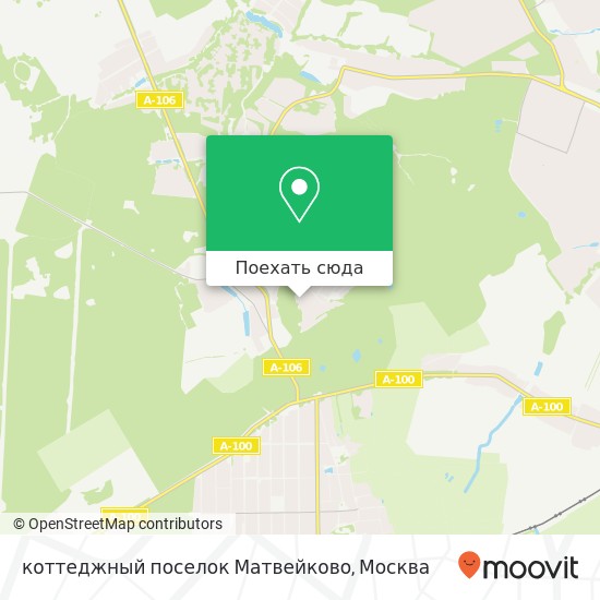 Карта коттеджный поселок Матвейково