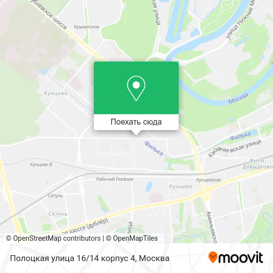 Карта Полоцкая улица 16/14 корпус 4