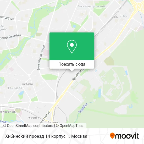 Карта Хибинский проезд 14 корпус 1