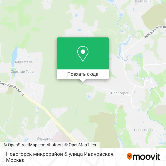 Карта Новогорск микрорайон & улица Ивановская