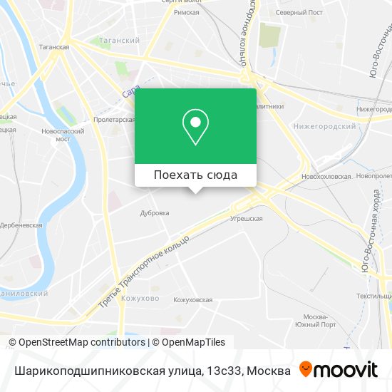 Карта Шарикоподшипниковская улица, 13с33