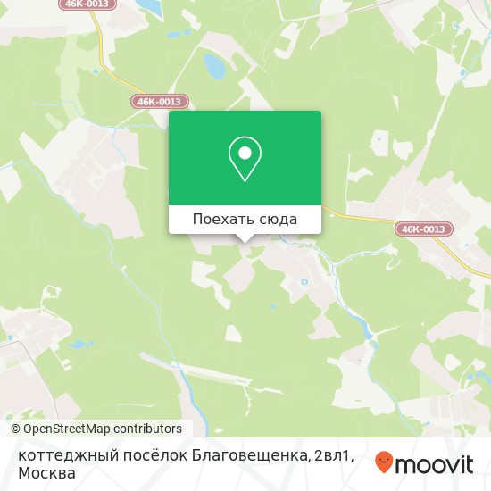 Карта коттеджный посёлок Благовещенка, 2вл1