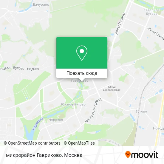 Карта микрорайон Гавриково