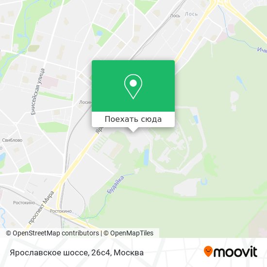 Карта Ярославское шоссе, 26с4