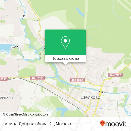 Карта улица Добролюбова, 21